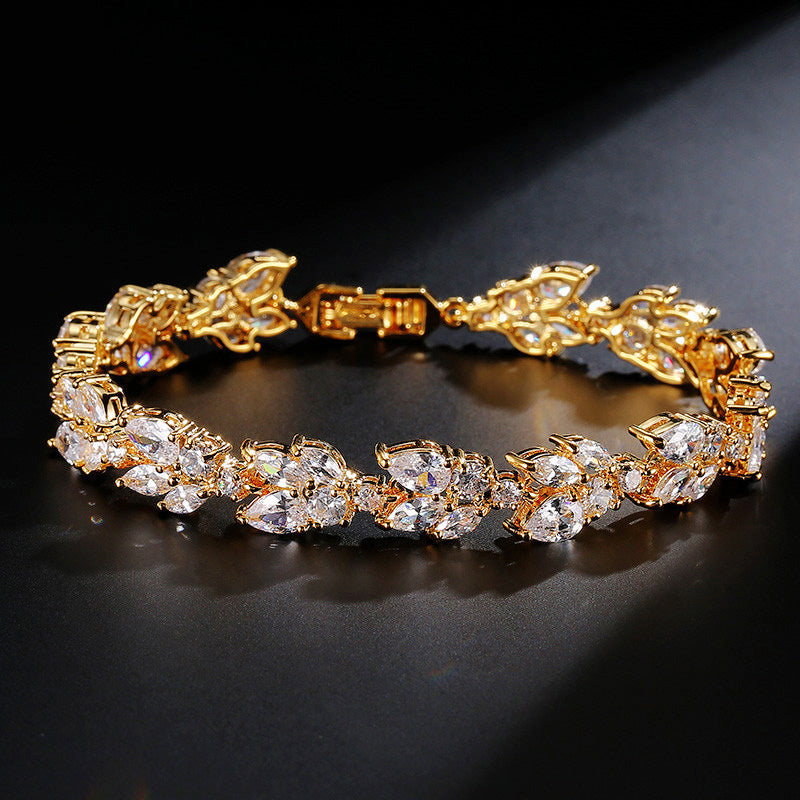 Micro Inlaid Zircon Bracelet Women's Special-interest Design