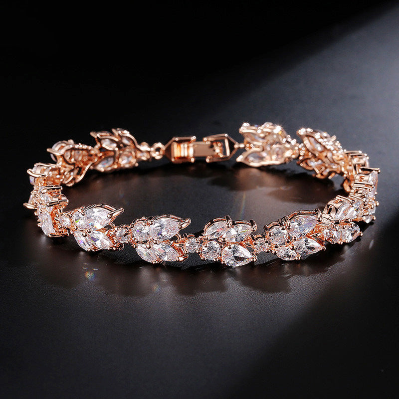 Micro Inlaid Zircon Bracelet Women's Special-interest Design