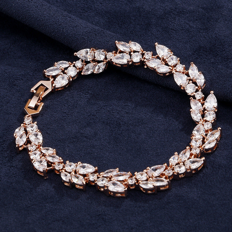 Micro Inlaid Zircon Bracelet Women's Special-interest Design