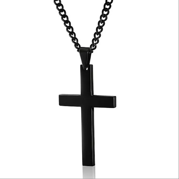 Fashionable Men's Cross Necklace ? Stainless Steel Chain Cross Pendant